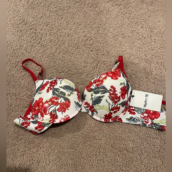 HURLEY 36C Floral Padded Underwire Bra - Picture 2 of 6